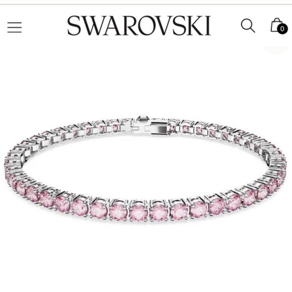 BRAND NEW Swarovski Matrix Tennis Bracelet (Pink) - Picture 1 of 4